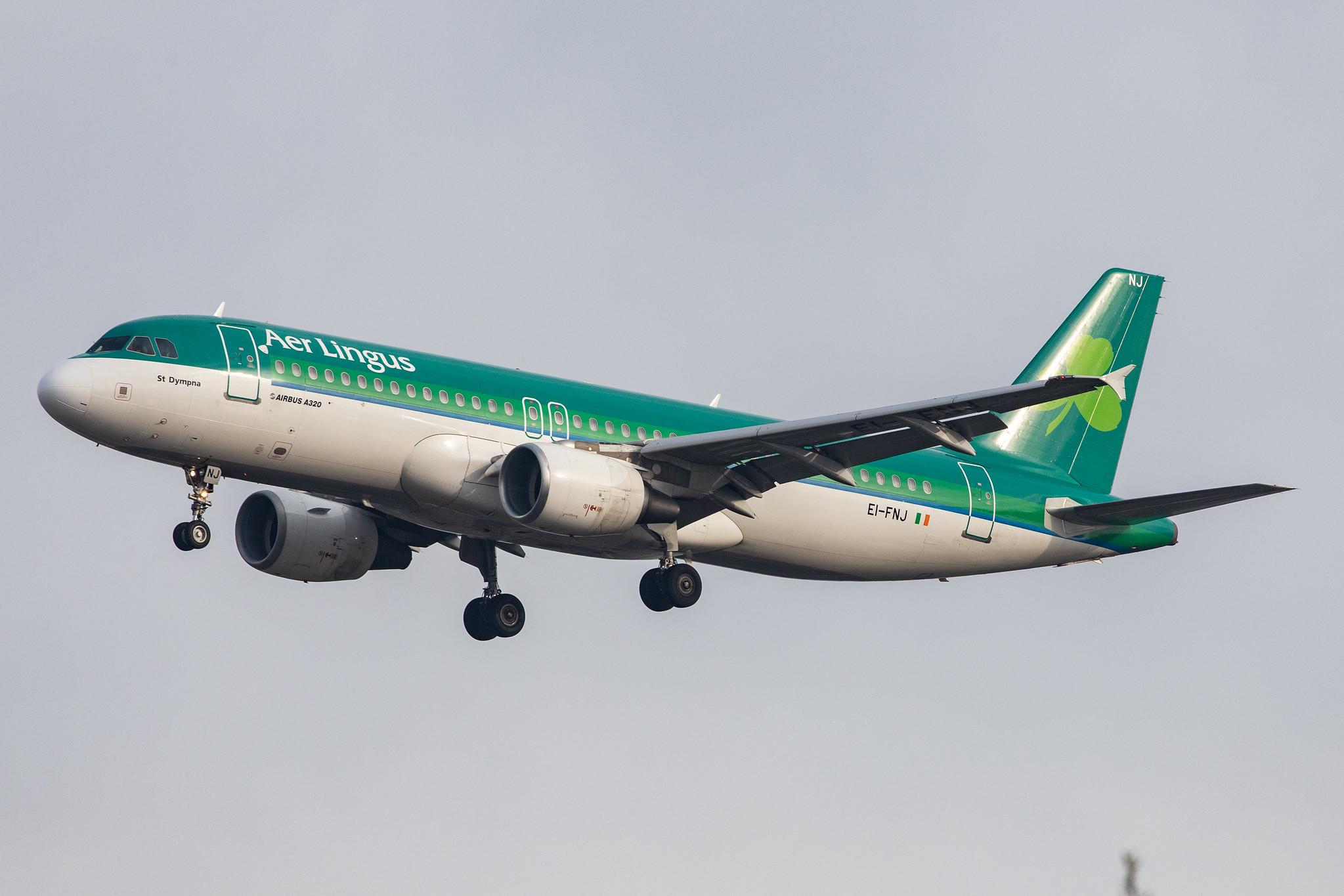 London Heathrow Airport: Aer Lingus (EI / EIN) |  Airbus A320-216 A320 | EI-FNJ | MSN 3174