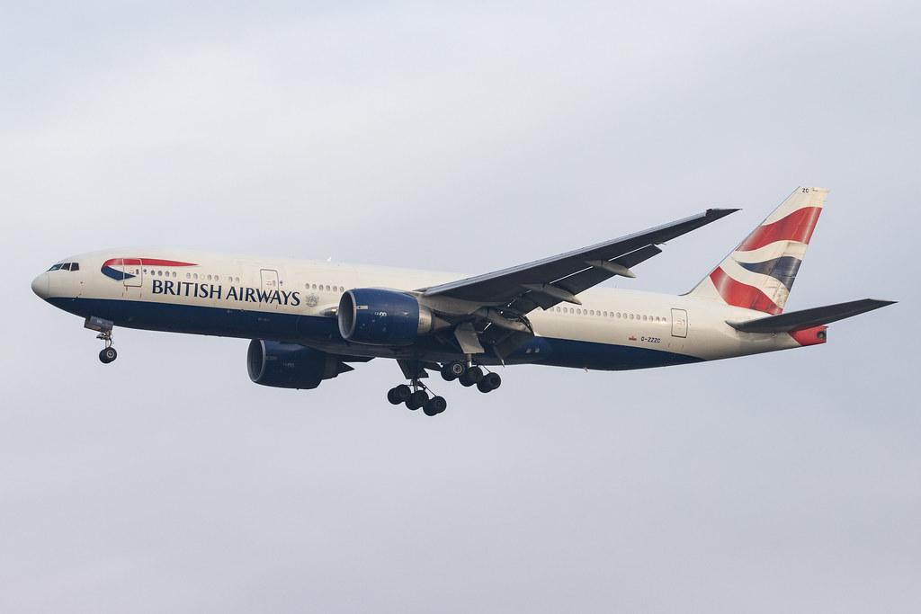 London Heathrow Airport: British Airways (BA / BAW) |  Boeing 777-236 B772 | G-ZZZC | MSN 27107