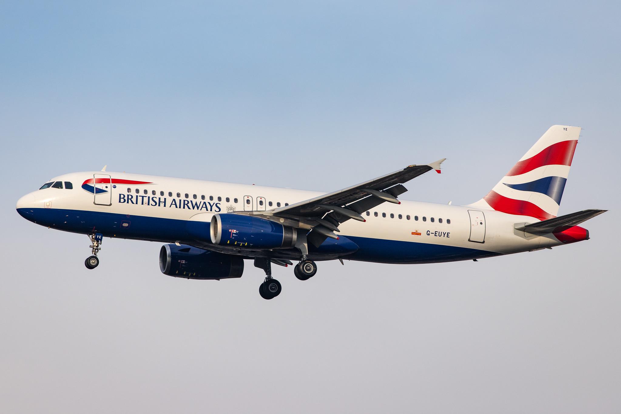 London Heathrow Airport: British Airways (BA / BAW) |  Airbus A320-232 A320 | G-EUYE | MSN 3912