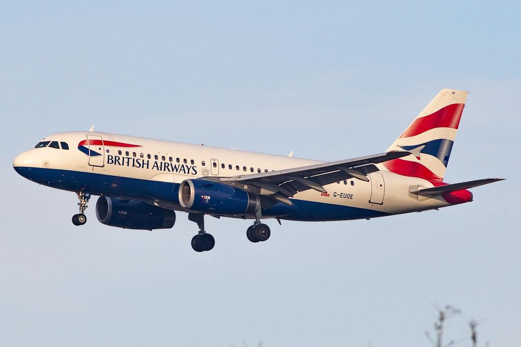 London Heathrow Airport: British Airways (BA / BAW) |  Airbus A319-131 A319 | G-EUOE | MSN 1574