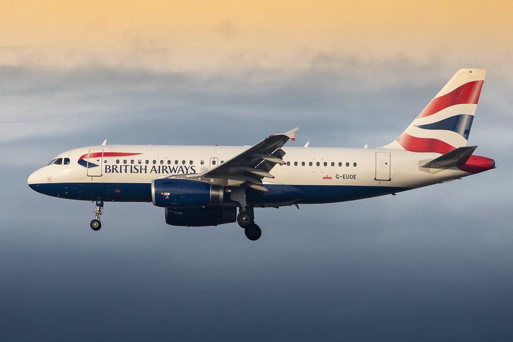 London Heathrow Airport: British Airways (BA / BAW) |  Airbus A319-131 A319 | G-EUOE | MSN 1574