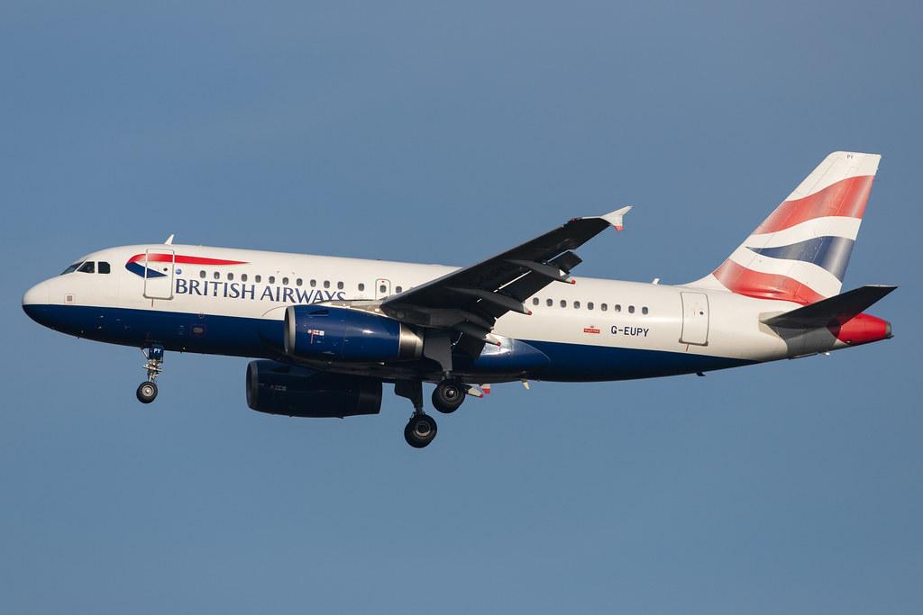 London Heathrow Airport: British Airways (BA / BAW) |  Airbus A319-131 A319 | G-EUPY | MSN 1466