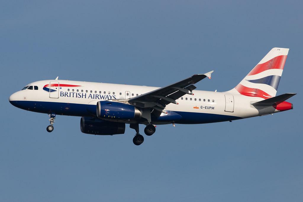 London Heathrow Airport: British Airways (BA / BAW) |  Airbus A319-131 A319 | G-EUPM | MSN 1258