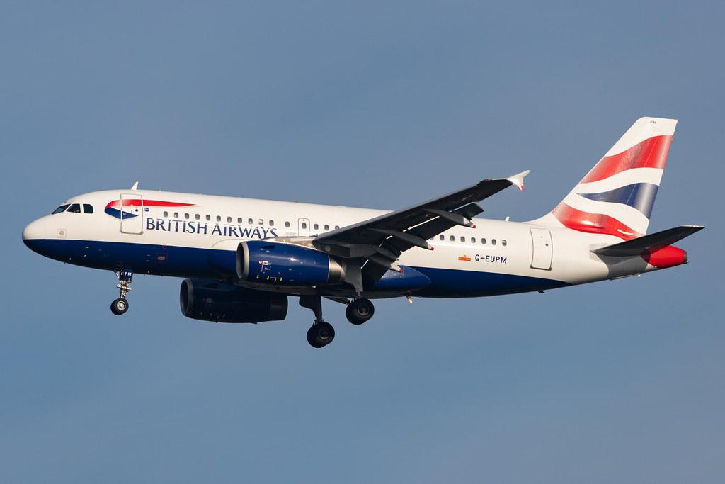 London Heathrow Airport: British Airways (BA / BAW) |  Airbus A319-131 A319 | G-EUPM | MSN 1258