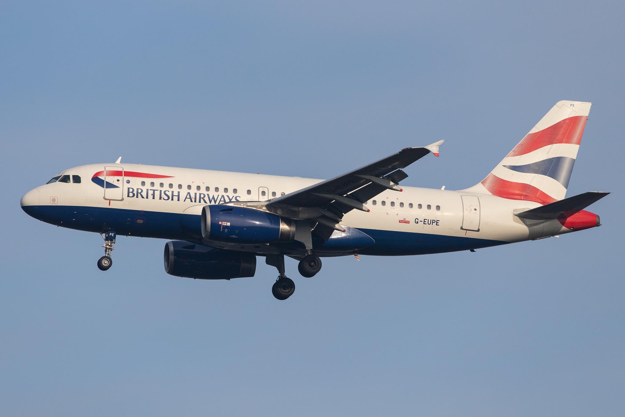 London Heathrow Airport: British Airways (BA / BAW) |  Airbus A319-131 A319 | G-EUPE | MSN 1193