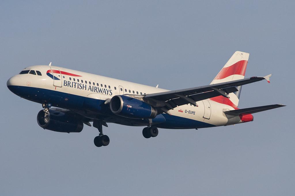 London Heathrow Airport: British Airways (BA / BAW) |  Airbus A319-131 A319 | G-EUPE | MSN 1193