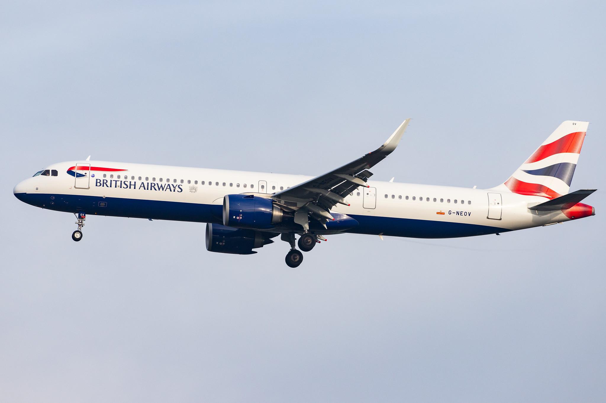 London Heathrow Airport: British Airways (BA / BAW) |  Airbus A321-251NX A21N | G-NEOV | MSN 8930