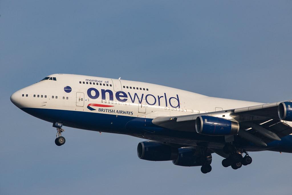 London Heathrow Airport: British Airways (BA / BAW) |  Livery: Oneworld livery |  Boeing 747-436 B744 | G-CIVC | MSN 25812