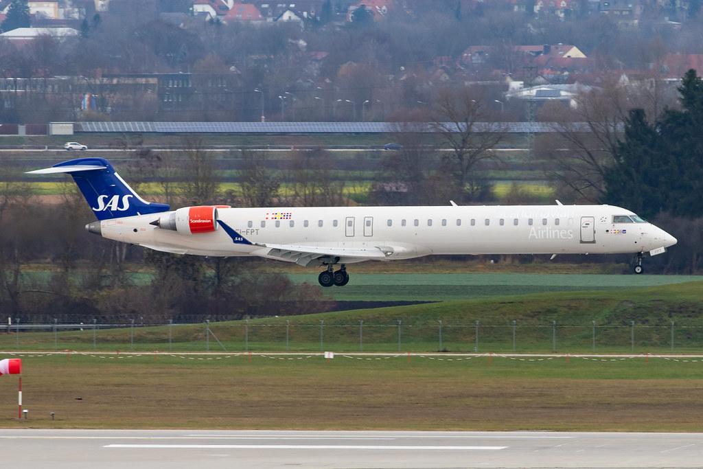 Munich Airport: SAS (SK / SAS) | Operator: Cityjet |  Bombardier CRJ-900LR CRJ9 | EI-FPT | MSN 15438