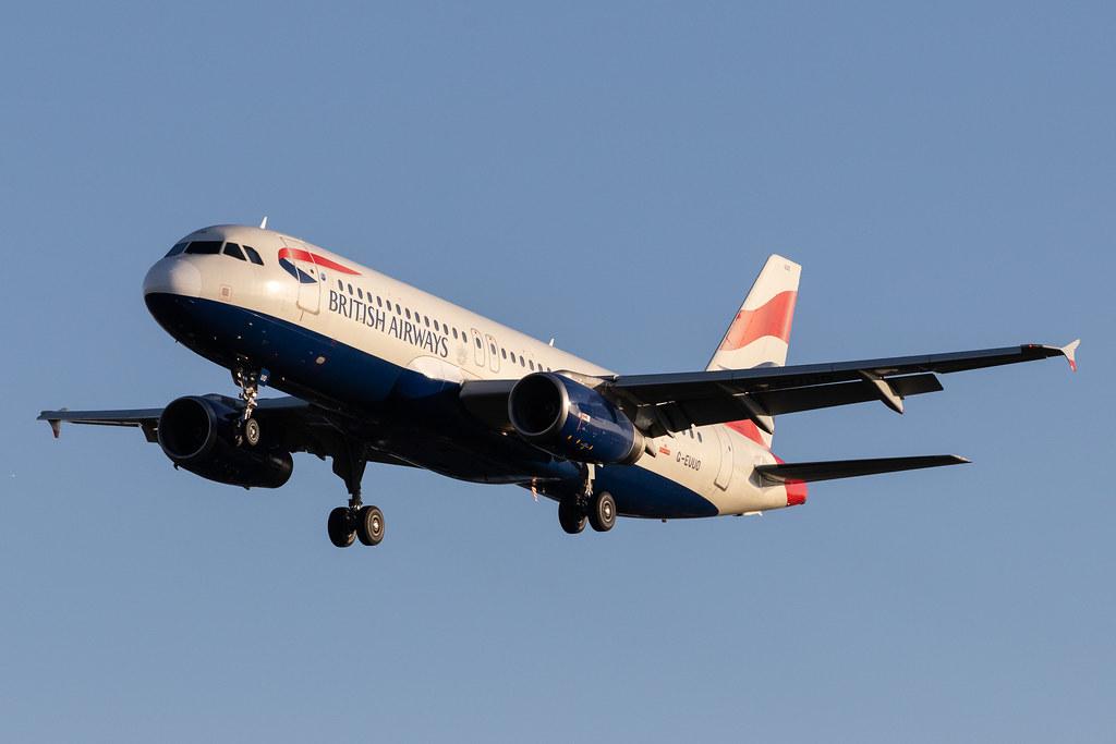 London Heathrow Airport: British Airways (BA / BAW) |  Airbus A320-232 A320 | G-EUUO | MSN 1958