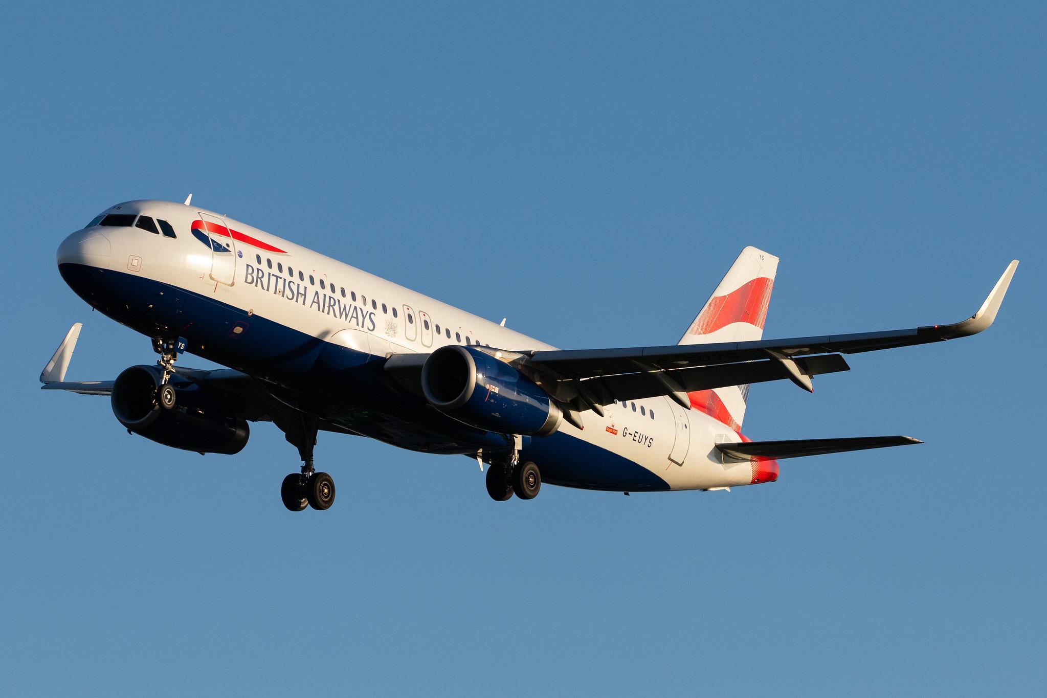 London Heathrow Airport: British Airways (BA / BAW) |  Airbus A320-232 A320 | G-EUYS | MSN 5948