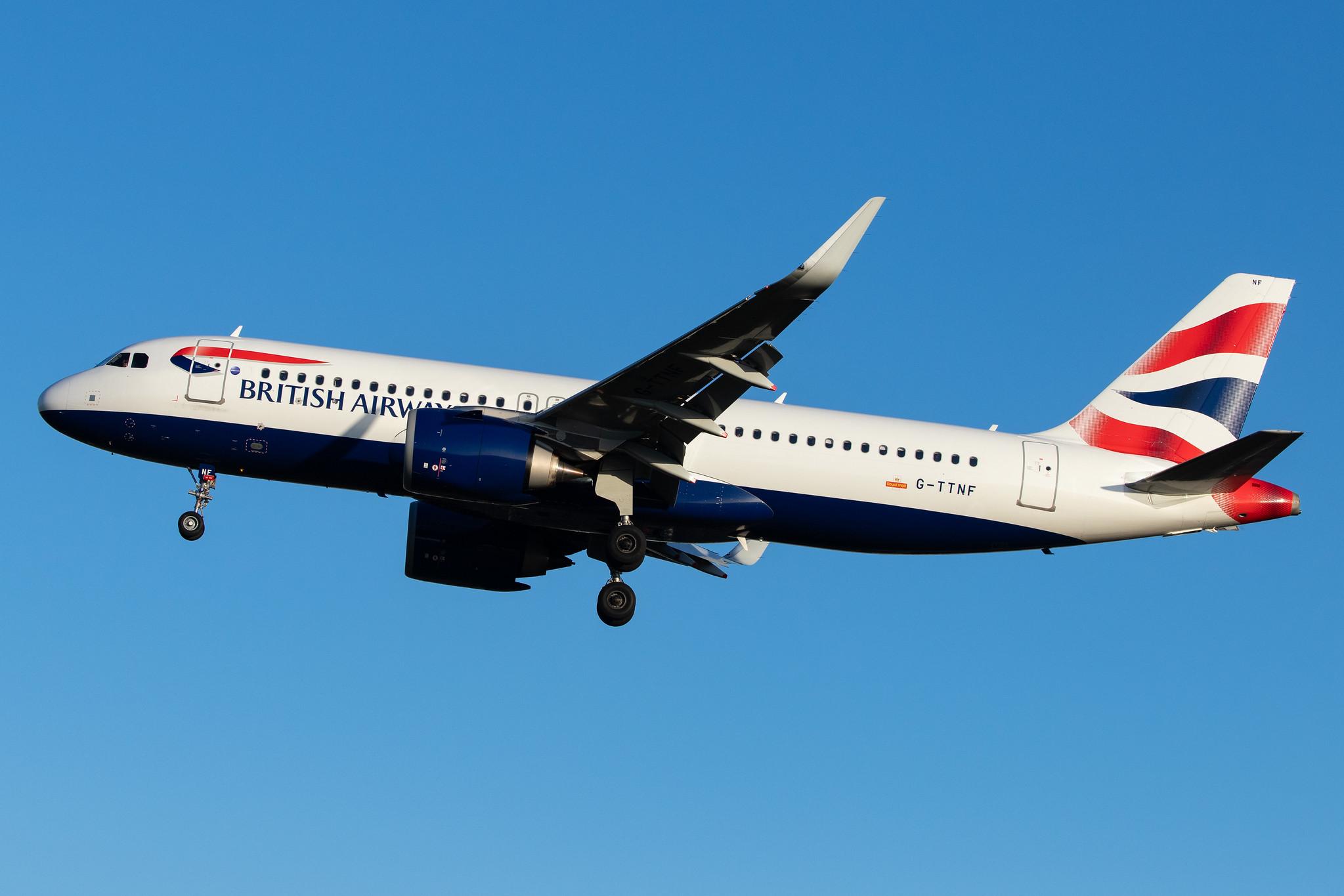 London Heathrow Airport: British Airways (BA / BAW) |  Airbus A320-251N A20N | G-TTNF | MSN 8408
