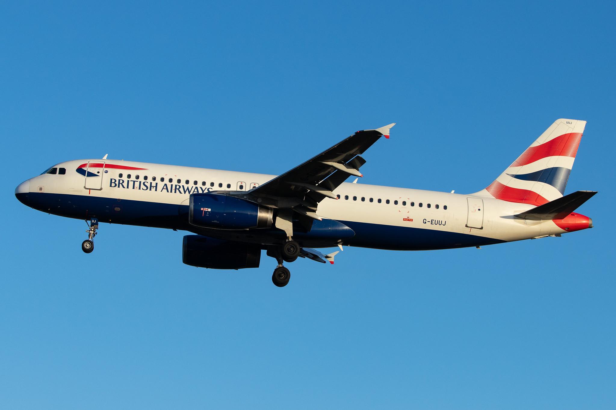 London Heathrow Airport: British Airways (BA / BAW) |  Airbus A320-232 A320 | G-EUUJ | MSN 1883