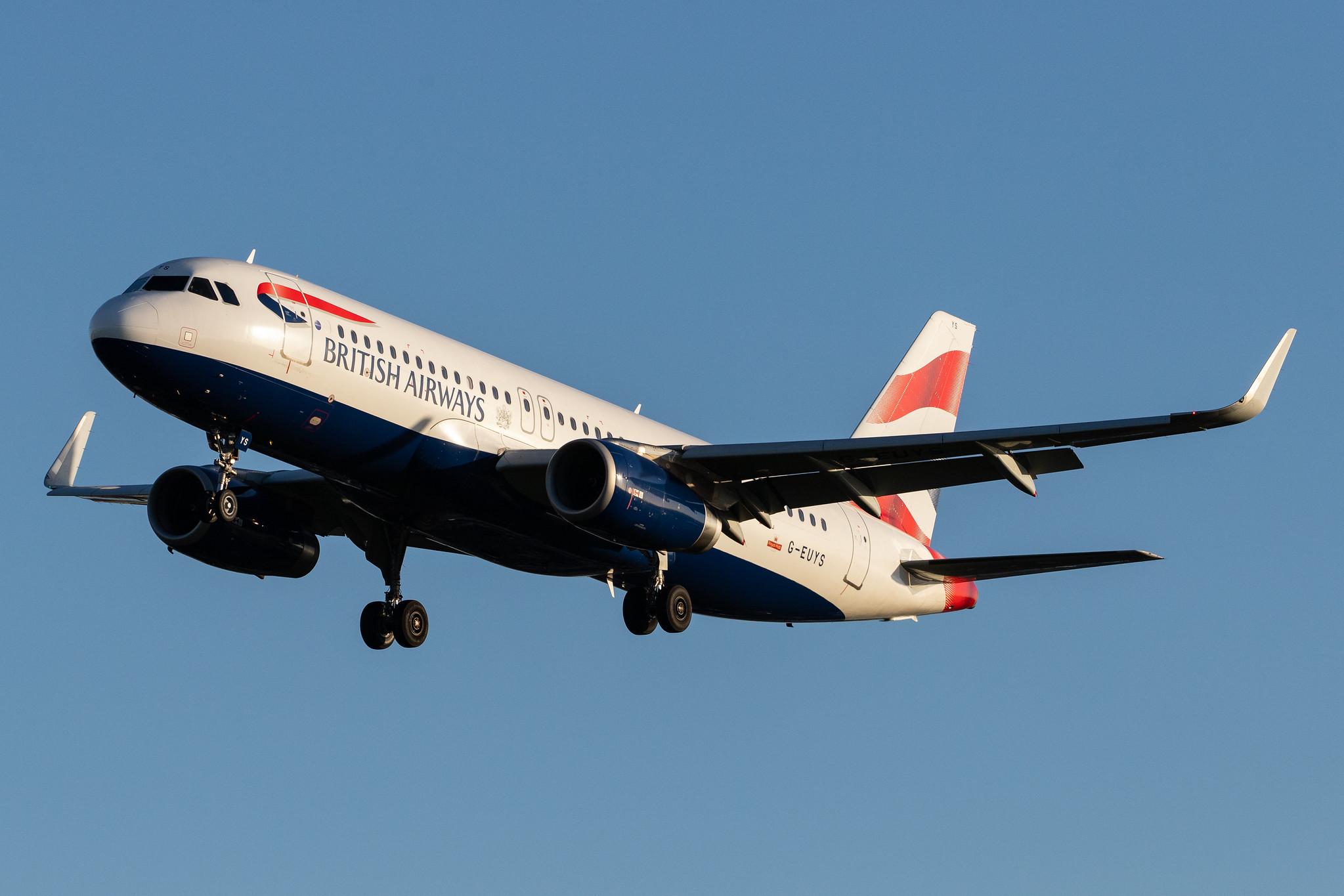 London Heathrow Airport: British Airways (BA / BAW) |  Airbus A320-232 A320 | G-EUYS | MSN 5948