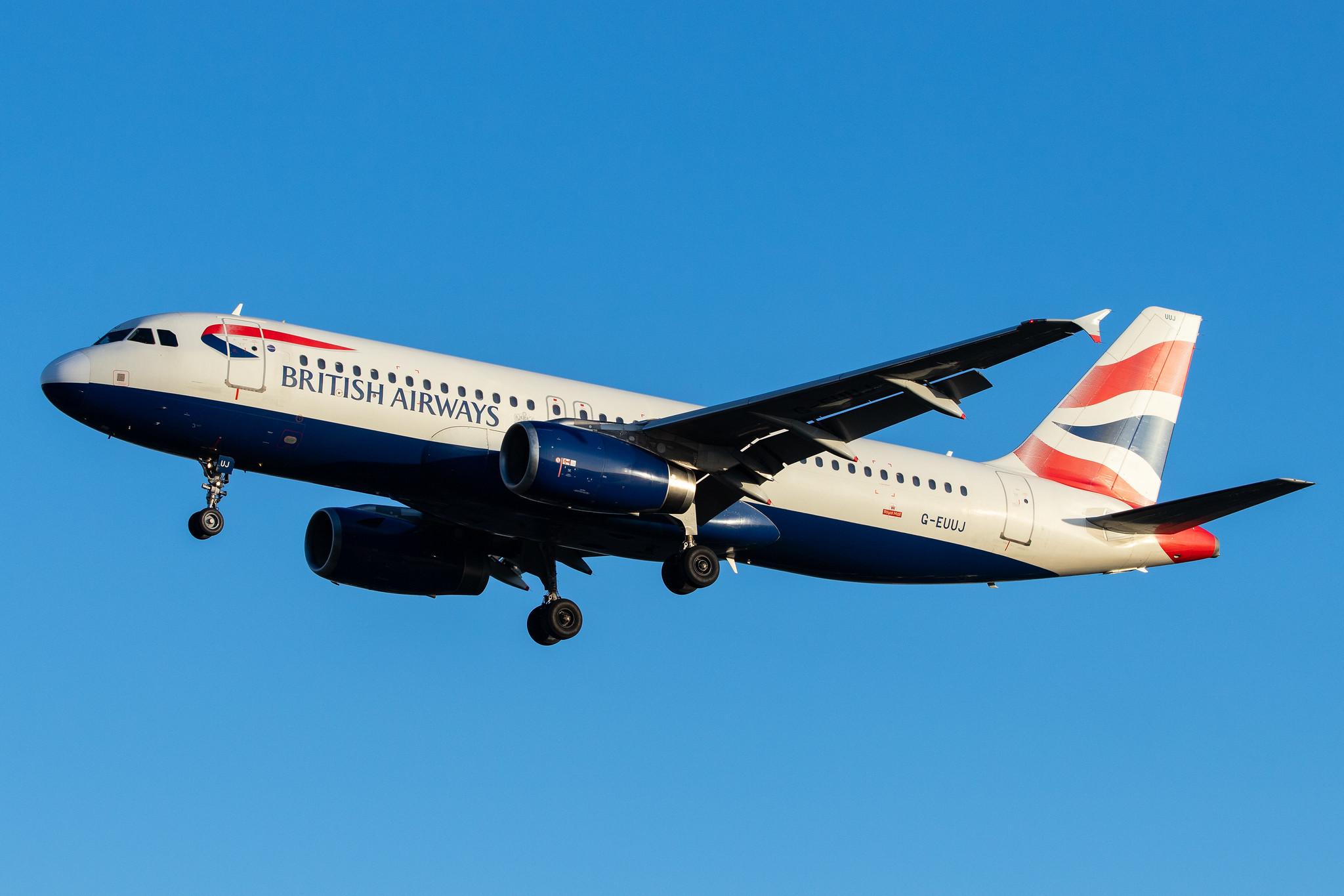 London Heathrow Airport: British Airways (BA / BAW) |  Airbus A320-232 A320 | G-EUUJ | MSN 1883