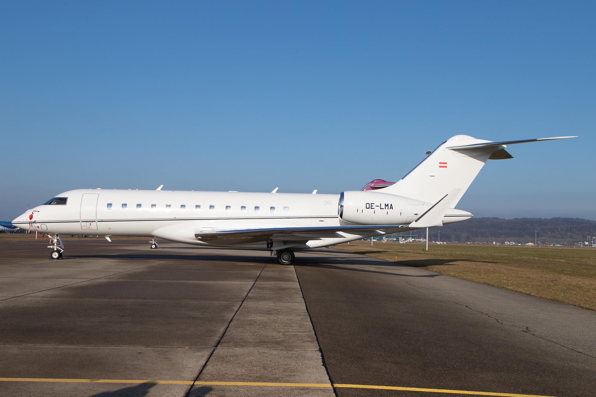 Flughafen Zürich: Global Jet Austria |  Bombardier Global 6000 GLEX | OE-LMA | MSN 9792