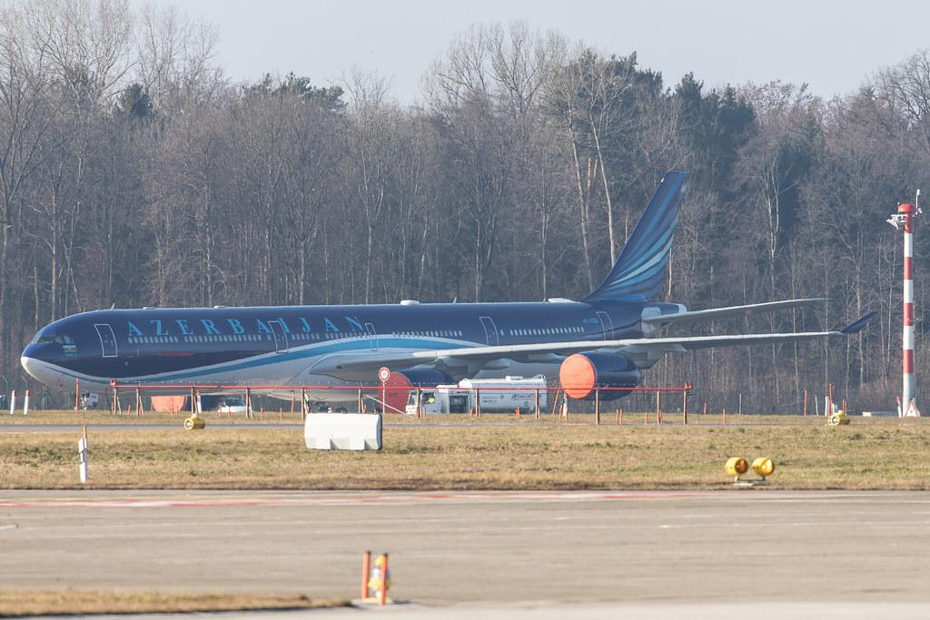 Flughafen Zürich: Azerbaijan Airlines (J2 / AHY) |  Airbus A340-642 A346 | 4K-AI08 | MSN 0779