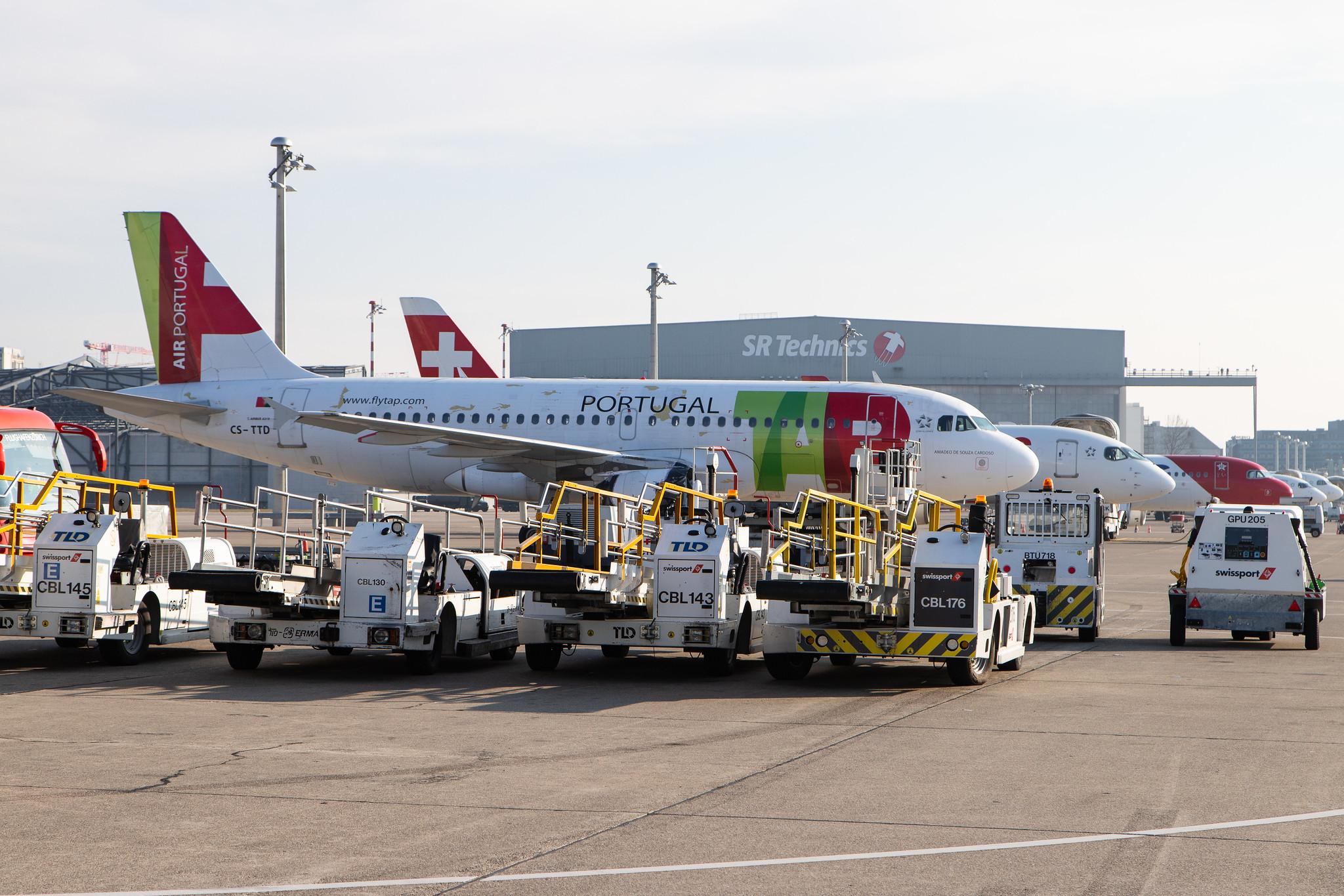 Flughafen Zürich: TAP Air Portugal (TP / TAP) |  Airbus A319-111 A319 | CS-TTD | MSN 0790