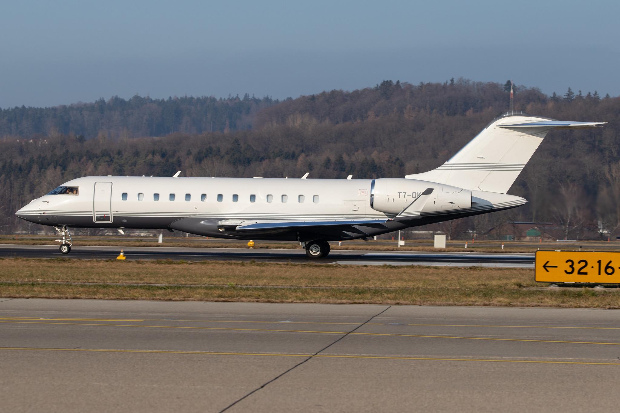 Flughafen Zürich: Private owner |  Bombardier Global 6000 GLEX | T7-OKY | MSN 9576