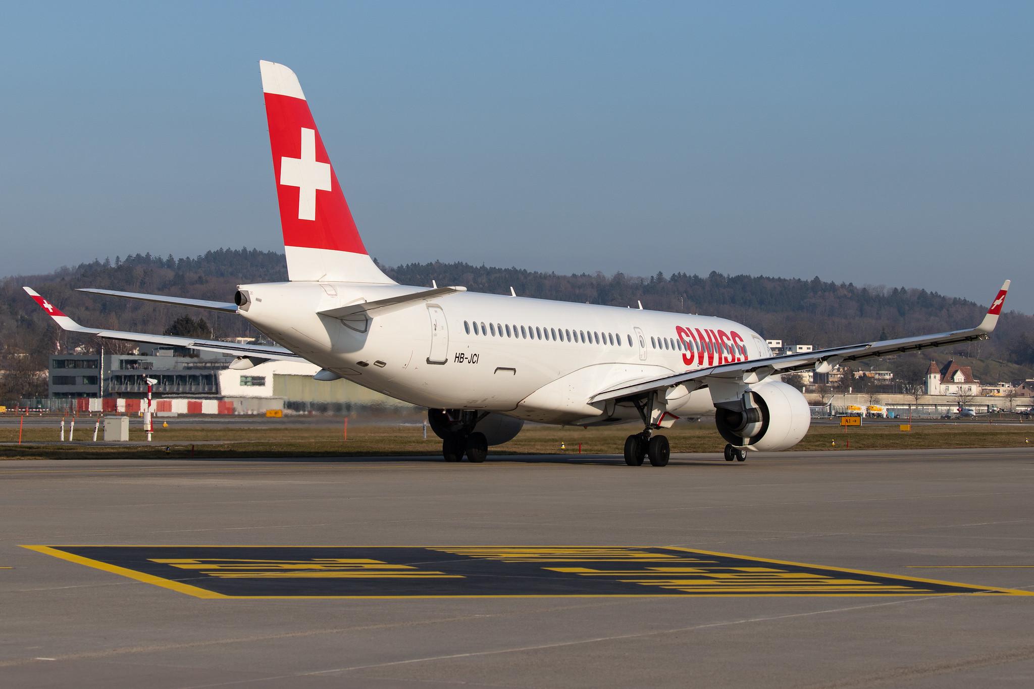 Flughafen Zürich: Swiss (LX / SWR) |  Airbus A220-300 BCS3 | HB-JCI | MSN 55023