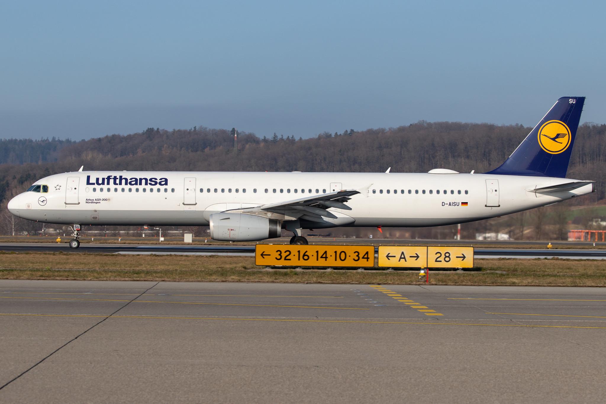 Flughafen Zürich: Lufthansa (LH / DLH) |  Airbus A321-231 A321 | D-AISU | MSN 4016