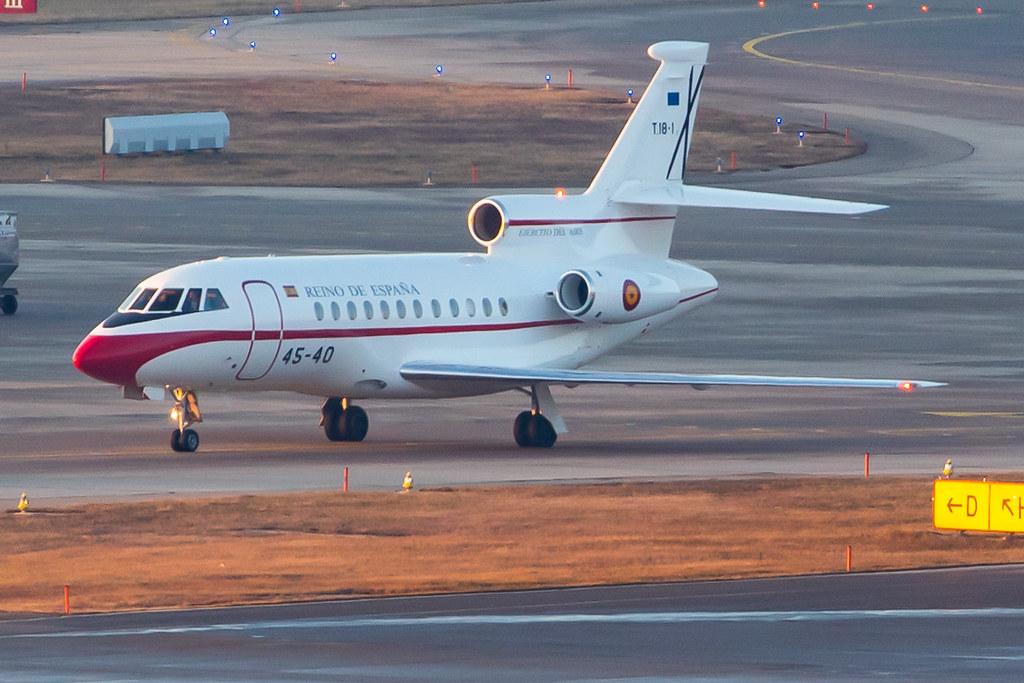 Flughafen Zürich: Spanish Air Force |  Dassault Falcon 900 F900 | T.18-1 | MSN 38