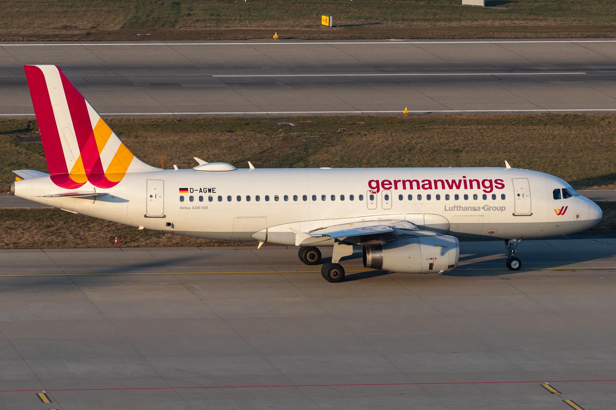Flughafen Zürich: Eurowings (EW / EWG) |  Airbus A319-132 A319 | D-AGWE | MSN 3128