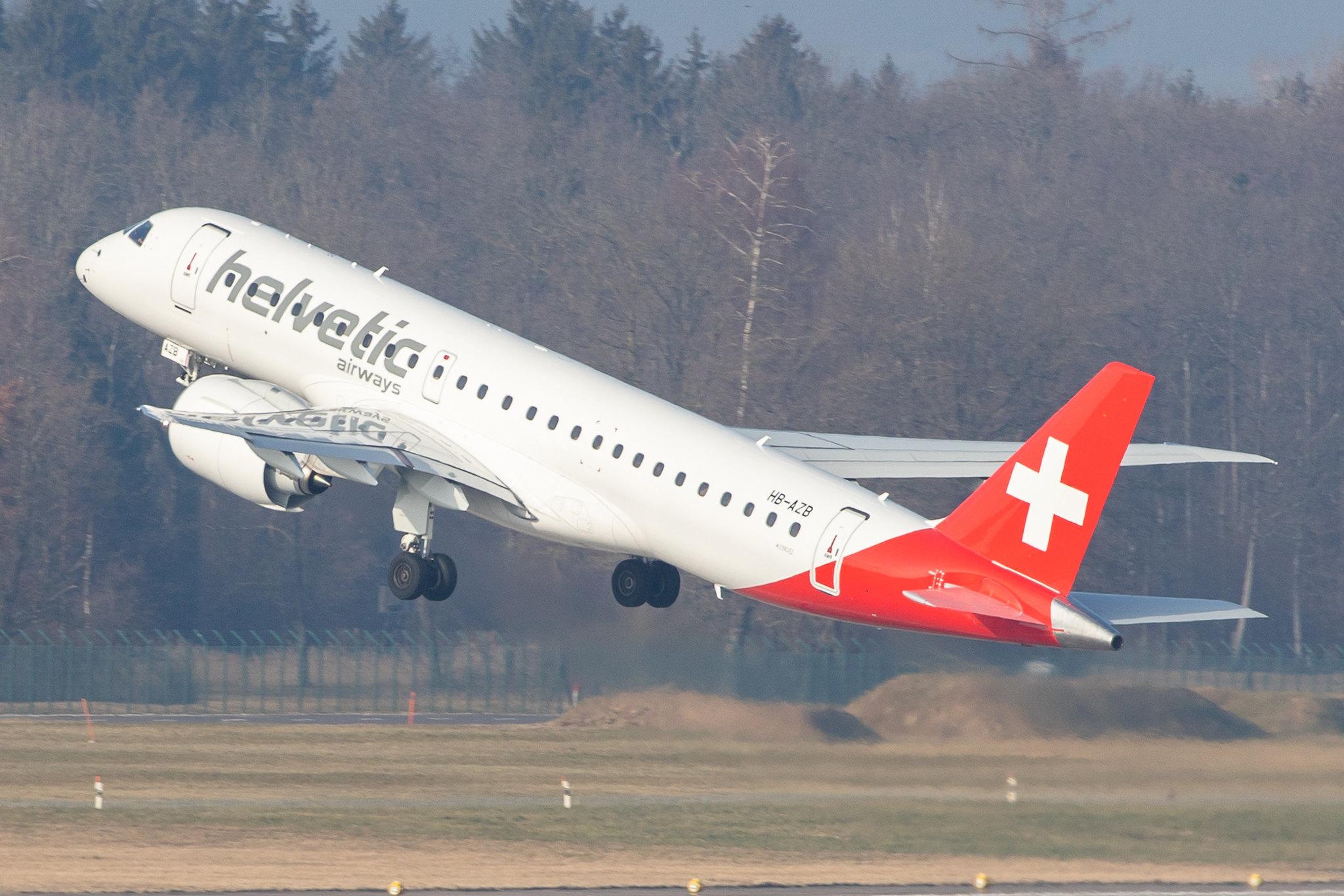 Flughafen Zürich: Helvetic Airways (2L / OAW) |  Embraer E190-E2 E290 | HB-AZB | MSN 19020027