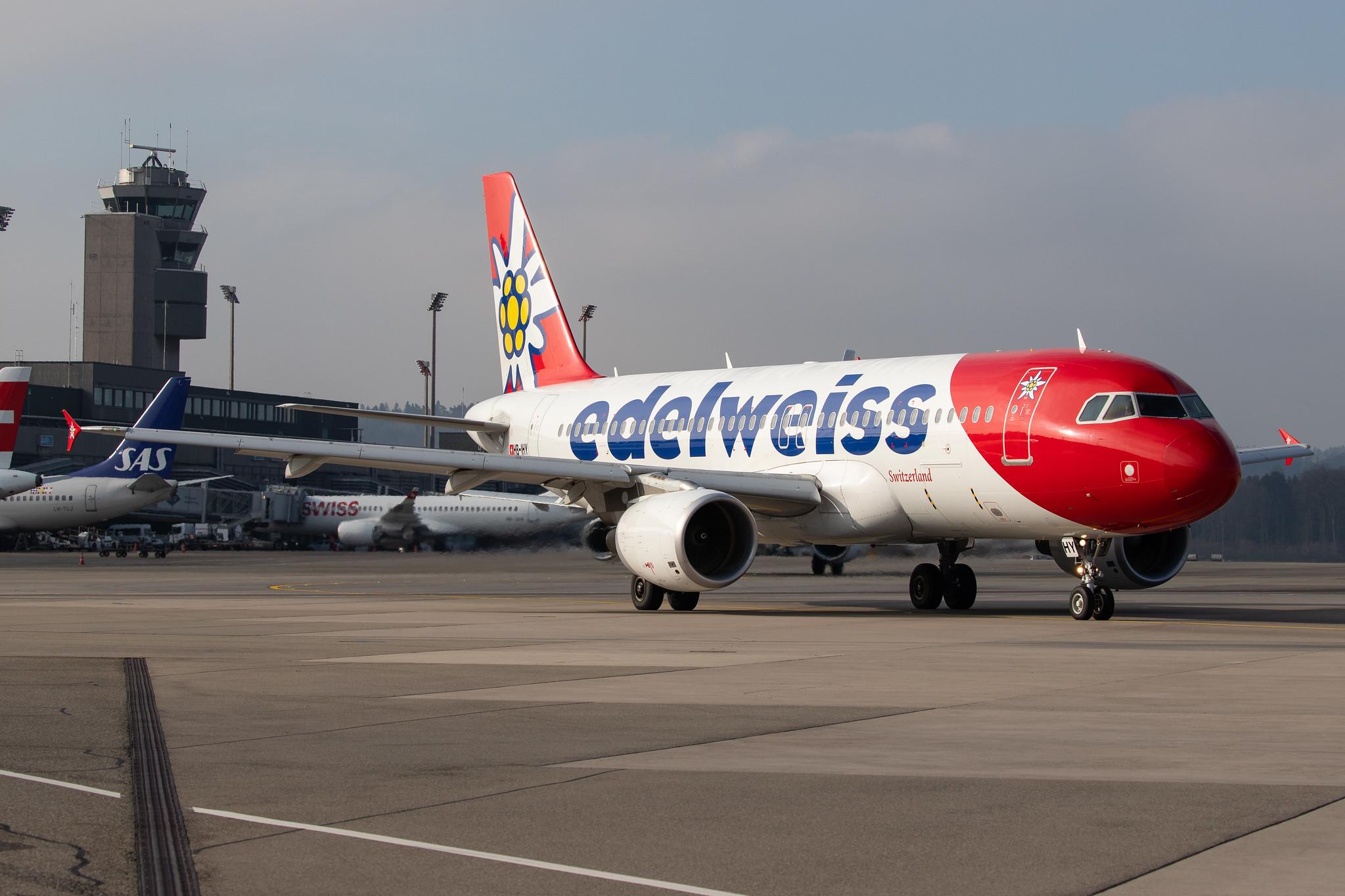 Flughafen Zürich: Edelweiss Air (WK / EDW) |  Airbus A320-214 A320 | HB-IHY | MSN 0947