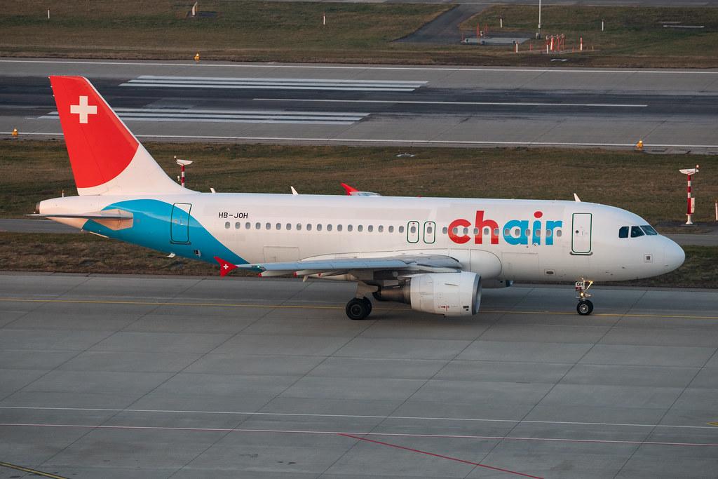 Flughafen Zürich: Chair Airlines (GM / GSW) |  Airbus A319-111 A319 | HB-JOH | MSN 3589