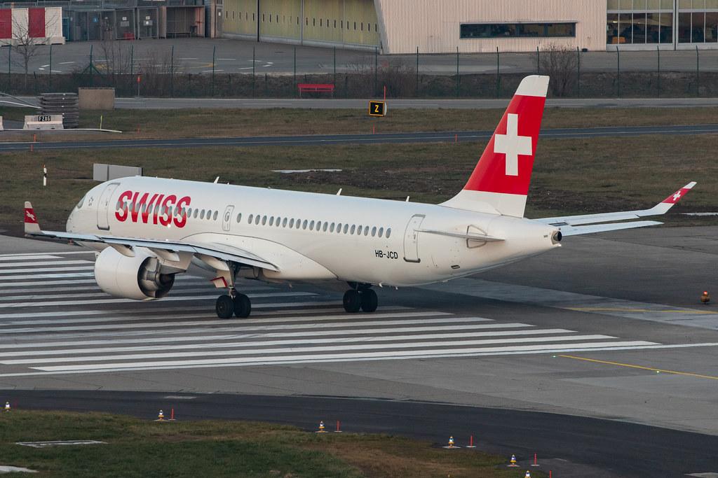 Flughafen Zürich: Swiss (LX / SWR) |  Airbus A220-300 BCS3 | HB-JCD | MSN 55013