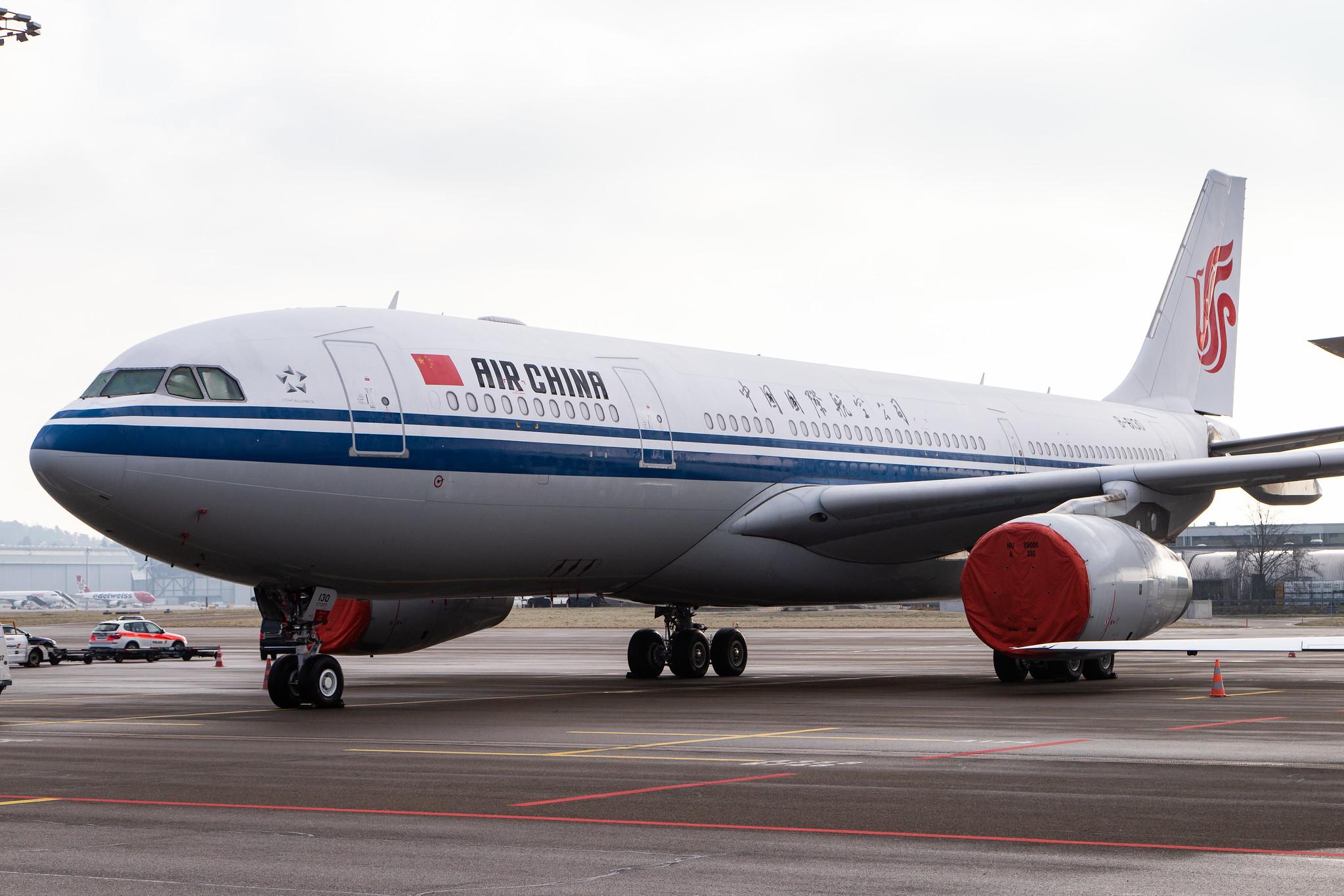Flughafen Zürich: Air China (CA / CCA) |  Airbus A330-243 A332 | B-6130 | MSN 0930