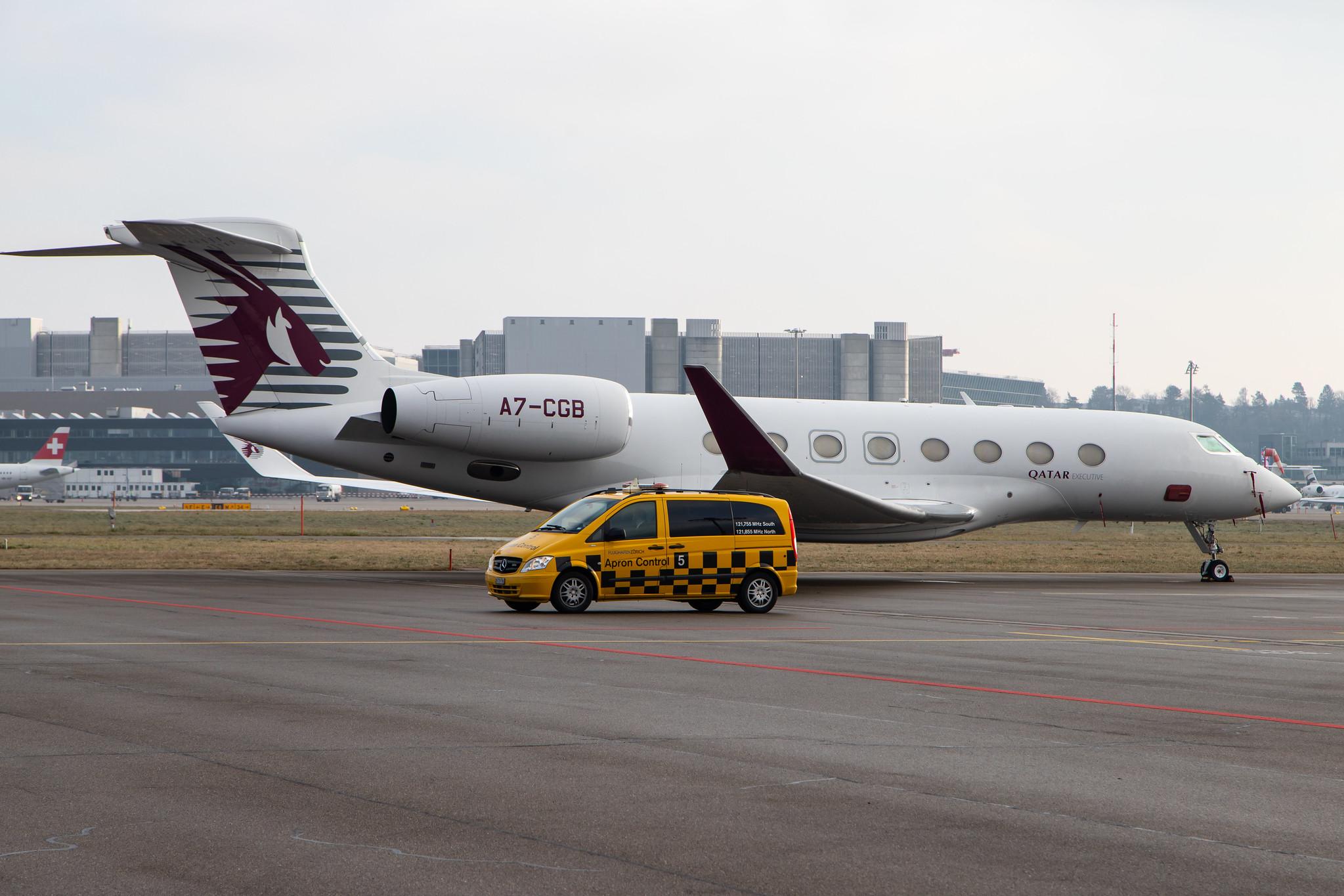 Flughafen Zürich: Qatar Executive |  Gulfstream G650ER GLF6 | A7-CGB | MSN 6167