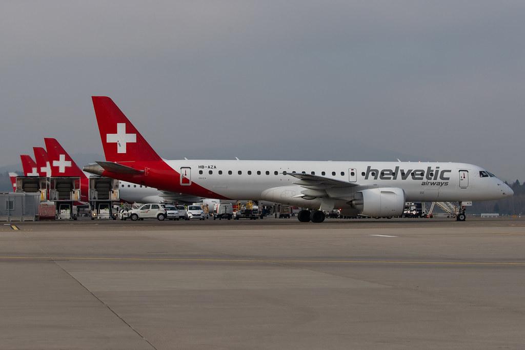 Flughafen Zürich: Helvetic Airways (2L / OAW) |  Embraer E190-E2 E290 | HB-AZA | MSN 19020022