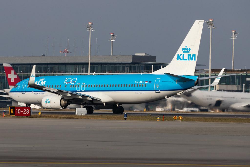 Flughafen Zürich: KLM (KL / KLM) |  Boeing 737-8K2 B738 | PH-BXH | MSN 29597
