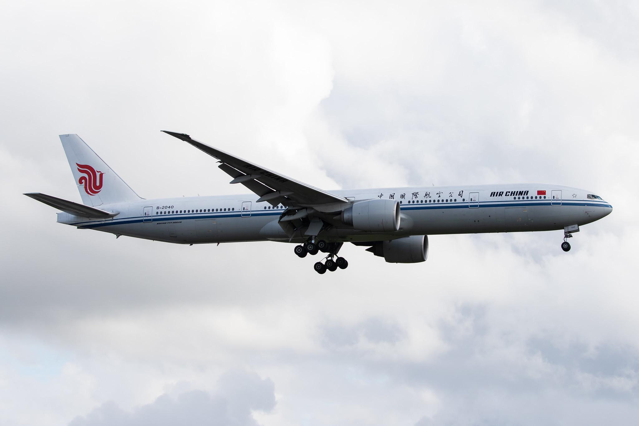 London Heathrow Airport: Air China (CA / CCA) |  Boeing 777-39L(ER) B77W | B-2040 | MSN 38680