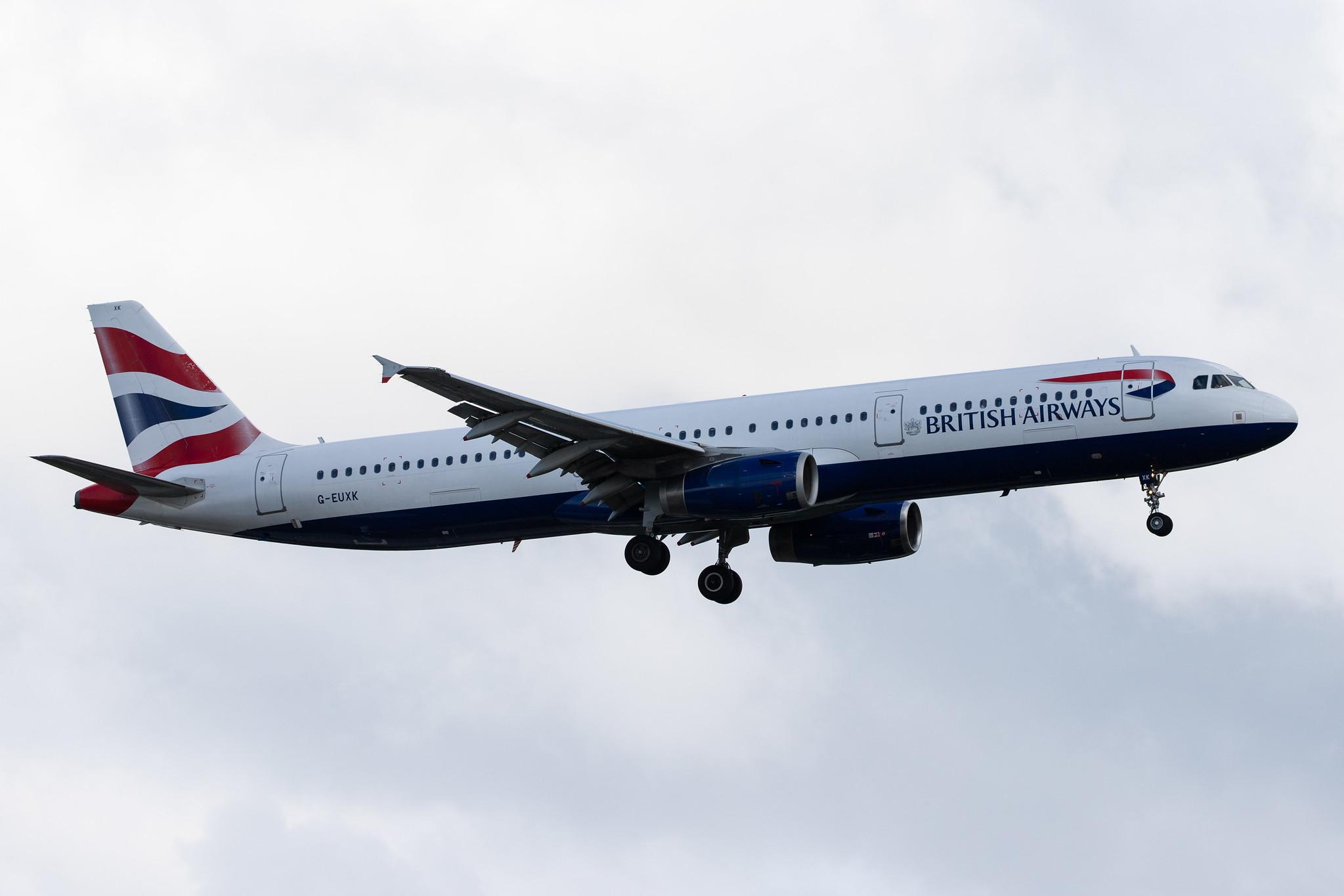 London Heathrow Airport: British Airways (BA / BAW) |  Airbus A321-231 A321 | G-EUXK | MSN 3235