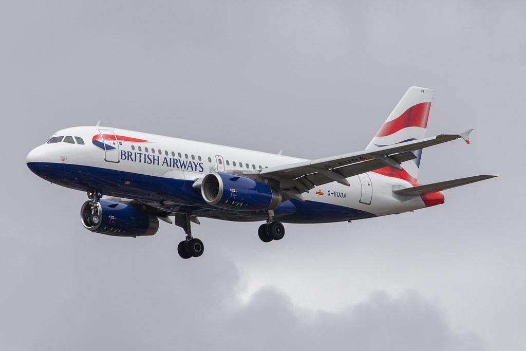London Heathrow Airport: British Airways (BA / BAW) |  Airbus A319-131 A319 | G-EUOA | MSN 1513