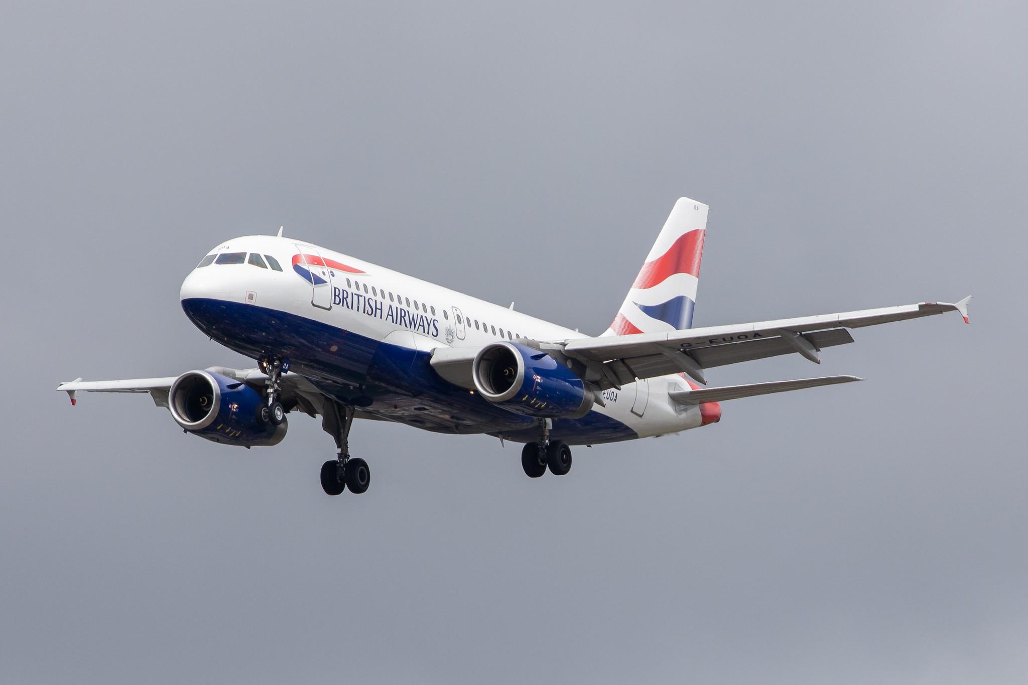 London Heathrow Airport: British Airways (BA / BAW) |  Airbus A319-131 A319 | G-EUOA | MSN 1513