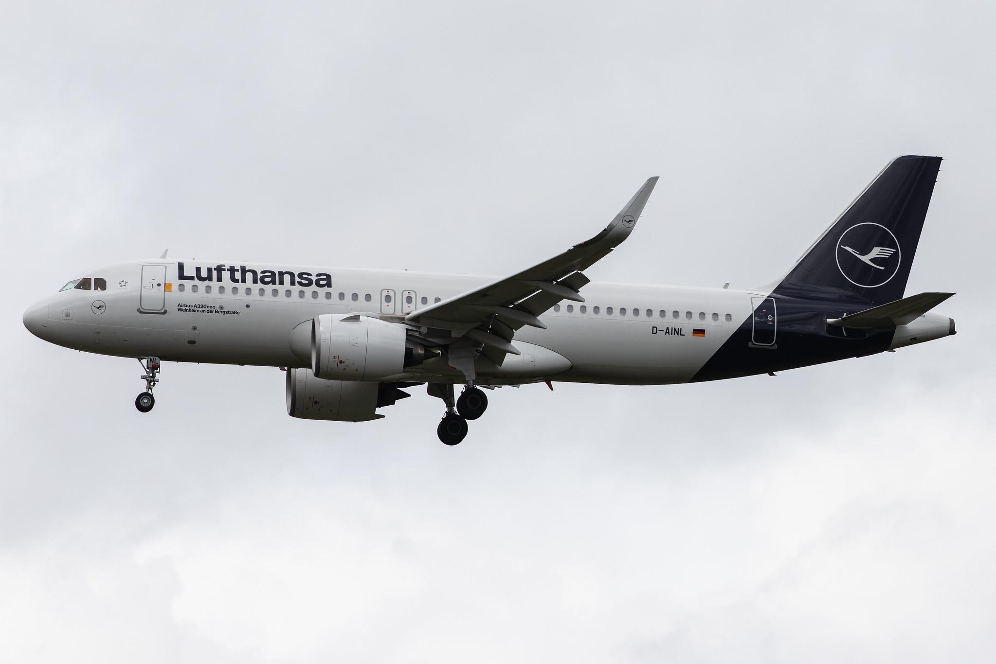 London Heathrow Airport: Lufthansa (LH / DLH) |  Airbus A320-271N A20N | D-AINL | MSN 8383