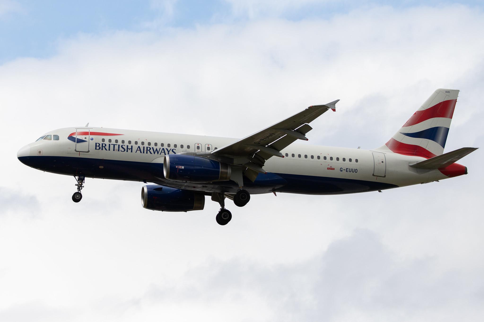 London Heathrow Airport: British Airways (BA / BAW) |  Airbus A320-232 A320 | G-EUUO | MSN 1958