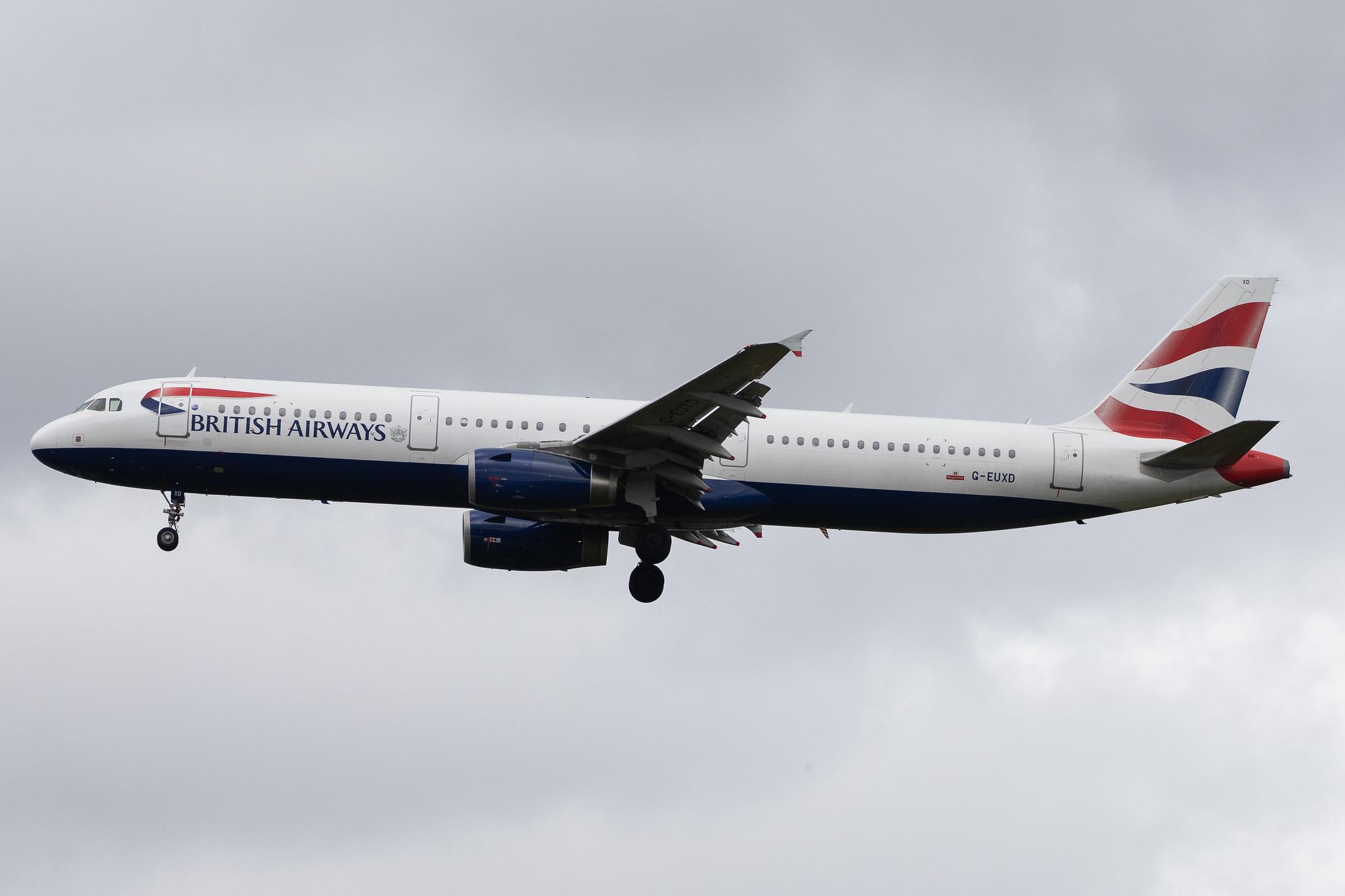 London Heathrow Airport: British Airways (BA / BAW) |  Airbus A321-231 A321 | G-EUXD | MSN 2320
