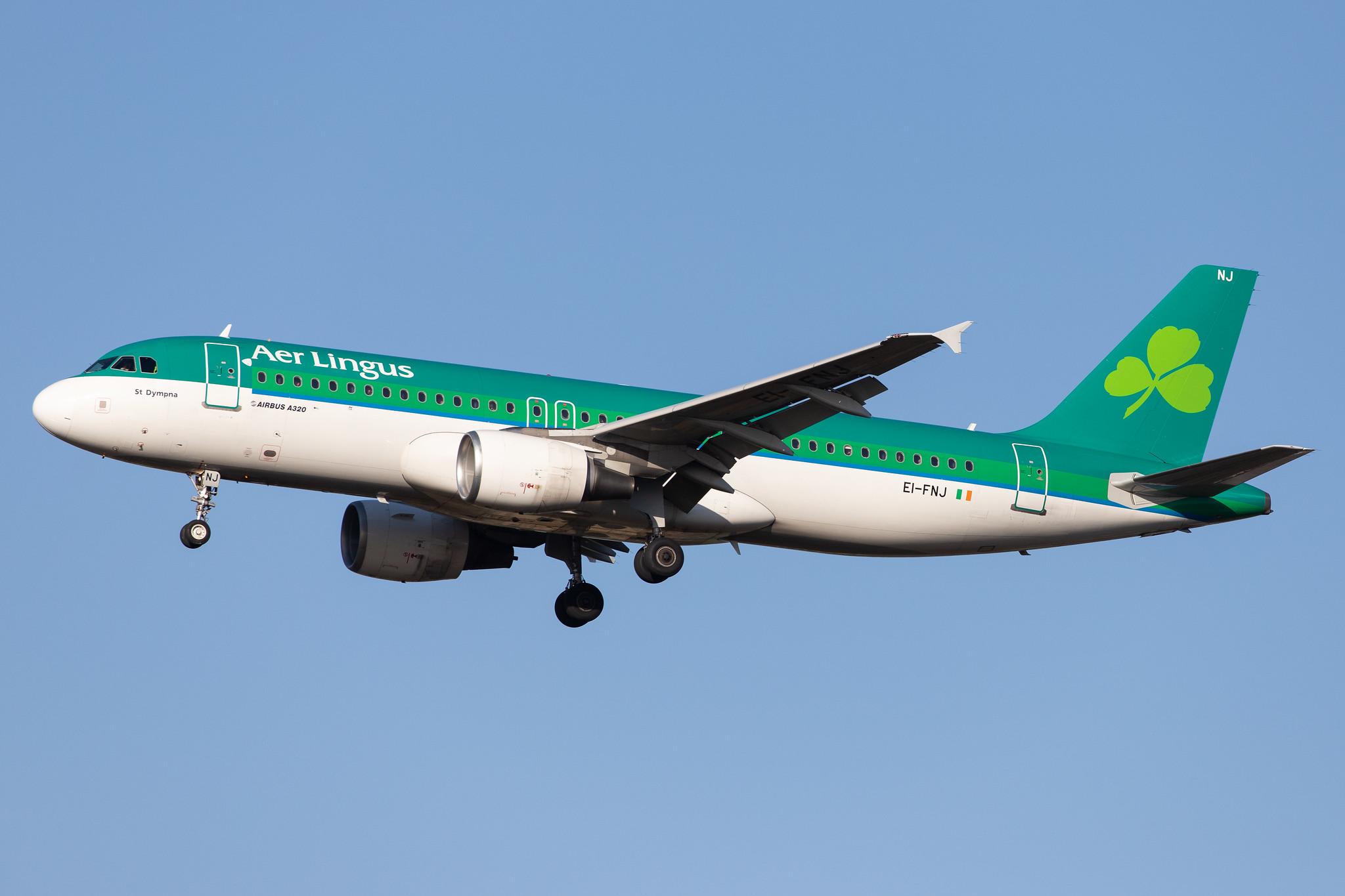 London Heathrow Airport: Aer Lingus (EI / EIN) |  Airbus A320-216 A320 | EI-FNJ | MSN 3174