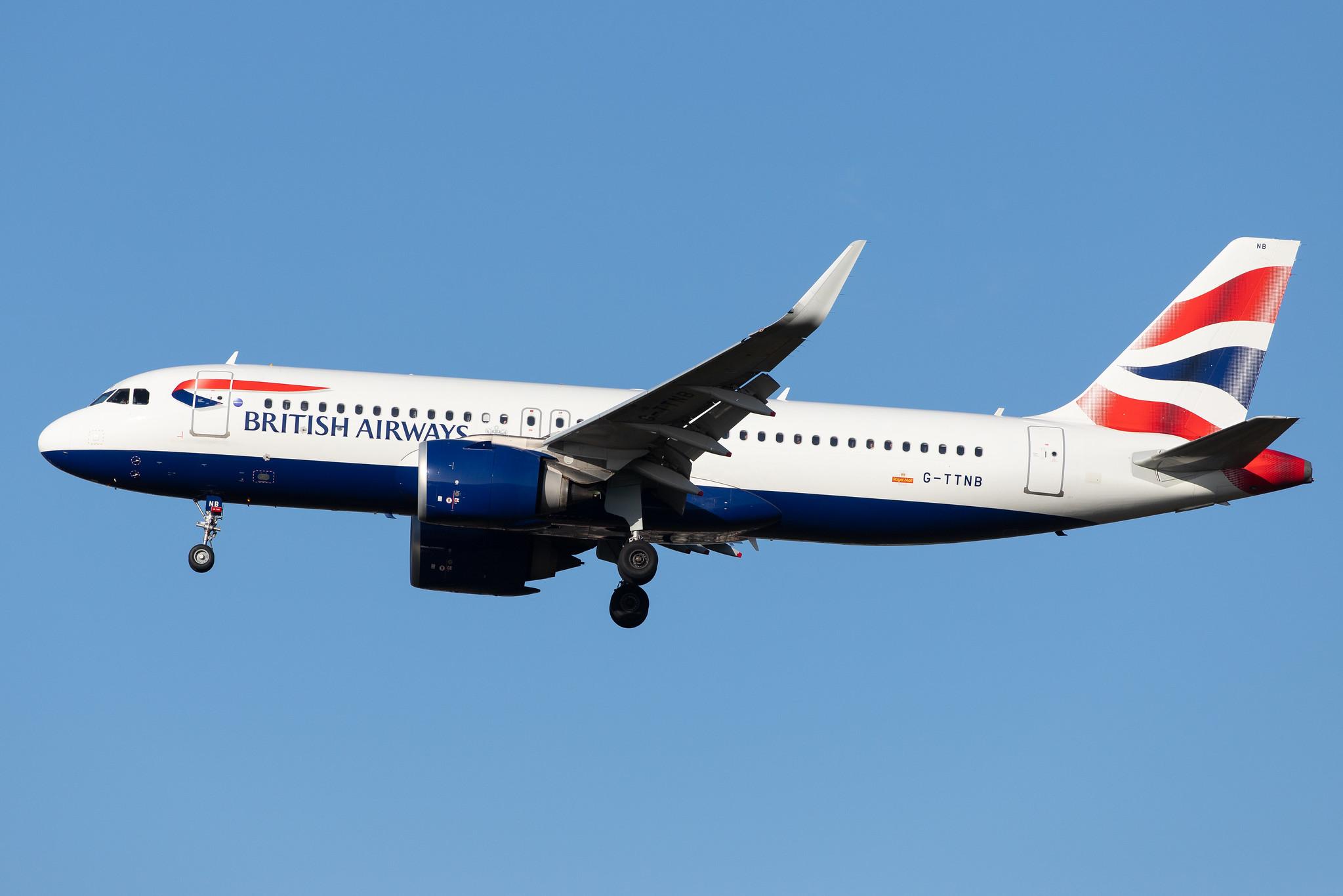 London Heathrow Airport: British Airways (BA / BAW) |  Airbus A320-251N A20N | G-TTNB | MSN 8139