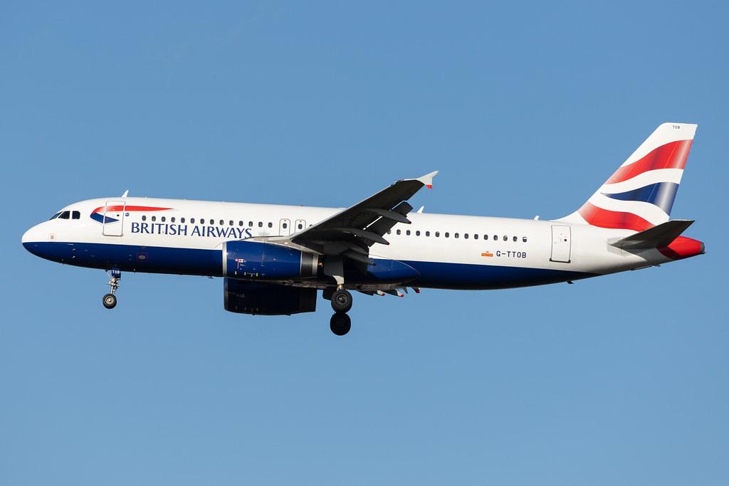 London Heathrow Airport: British Airways (BA / BAW) |  Airbus A320-232 A320 | G-TTOB | MSN 1687