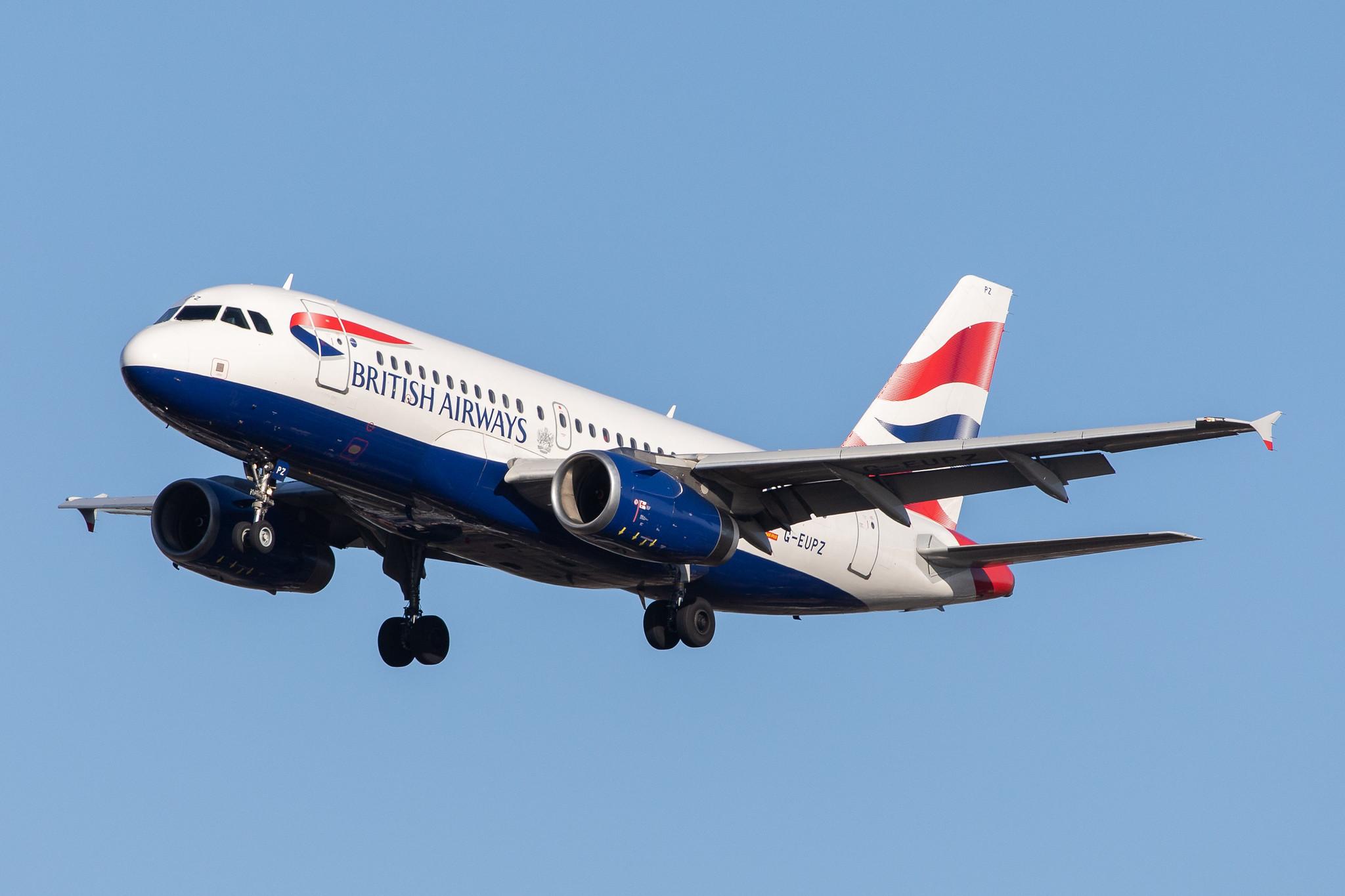 London Heathrow Airport: British Airways (BA / BAW) |  Airbus A319-131 A319 | G-EUPZ | MSN 1510
