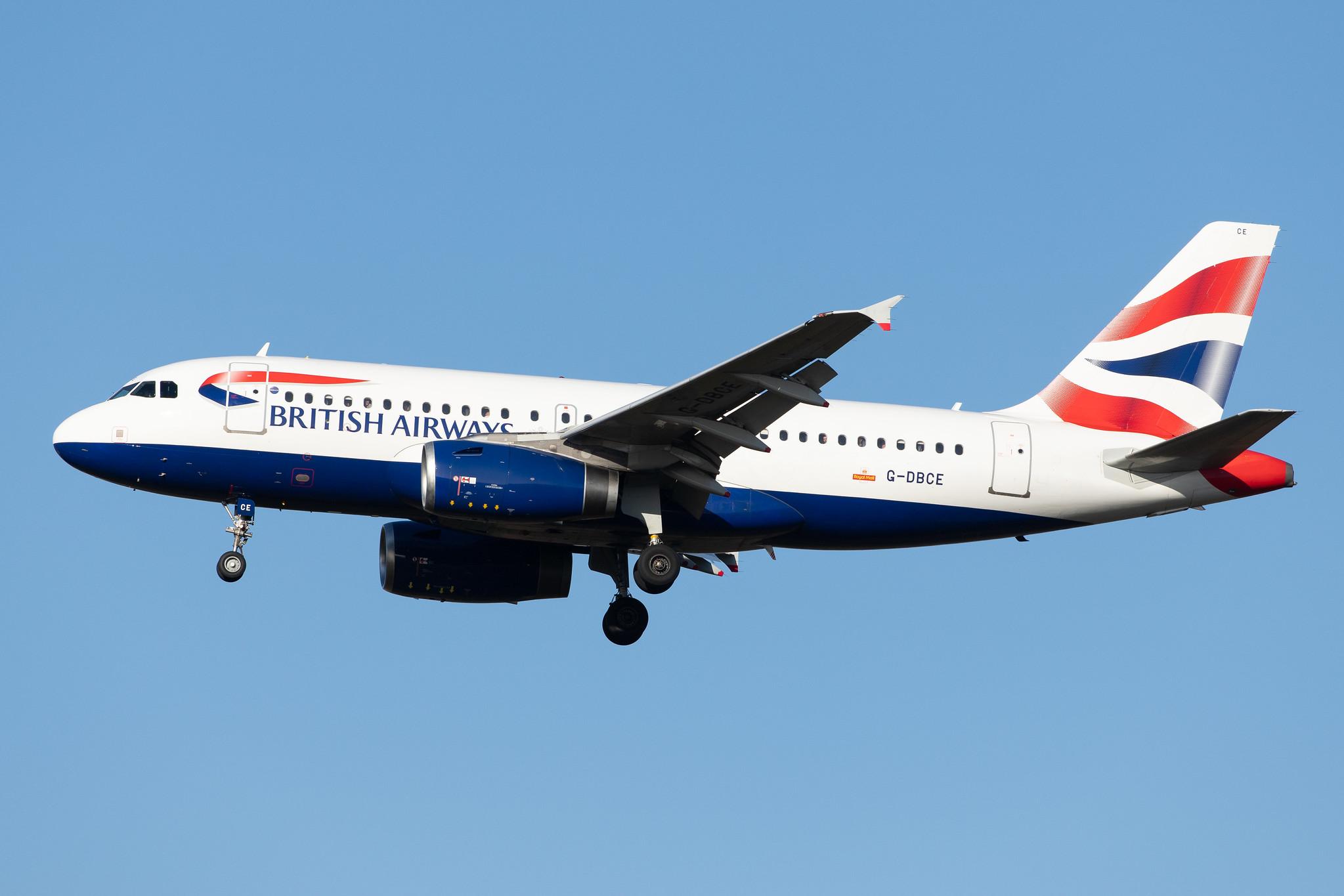 London Heathrow Airport: British Airways (BA / BAW) |  Airbus A319-131 A319 | G-DBCE | MSN 2429