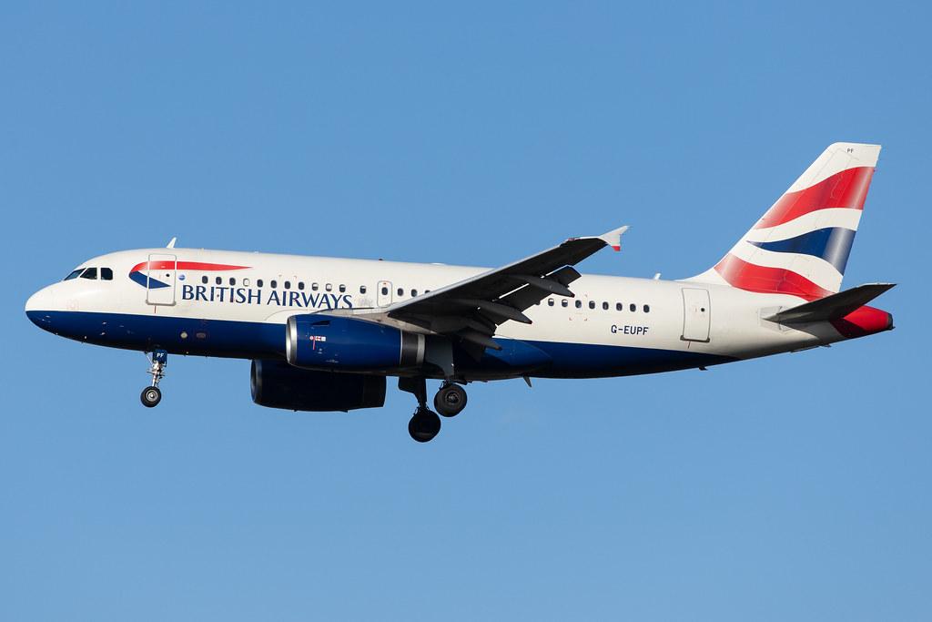 London Heathrow Airport: British Airways (BA / BAW) |  Airbus A319-131 A319 | G-EUPF | MSN 1197