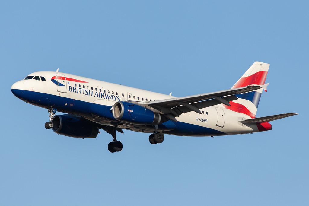 London Heathrow Airport: British Airways (BA / BAW) |  Airbus A319-131 A319 | G-EUPF | MSN 1197