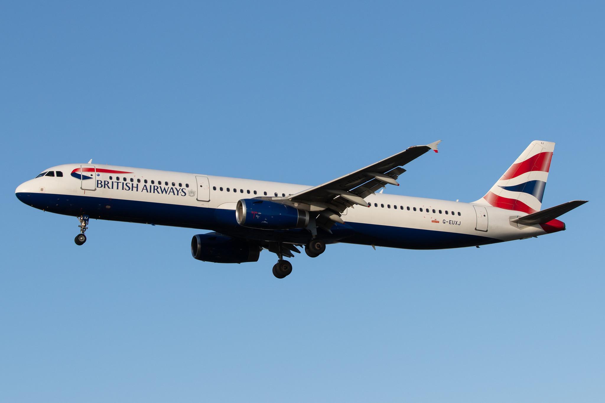 London Heathrow Airport: British Airways (BA / BAW) |  Airbus A321-231 A321 | G-EUXJ | MSN 3081